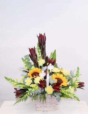 Show details for Basket of Blessings Funeral Flower Vases and Baskets in Calgary Canada